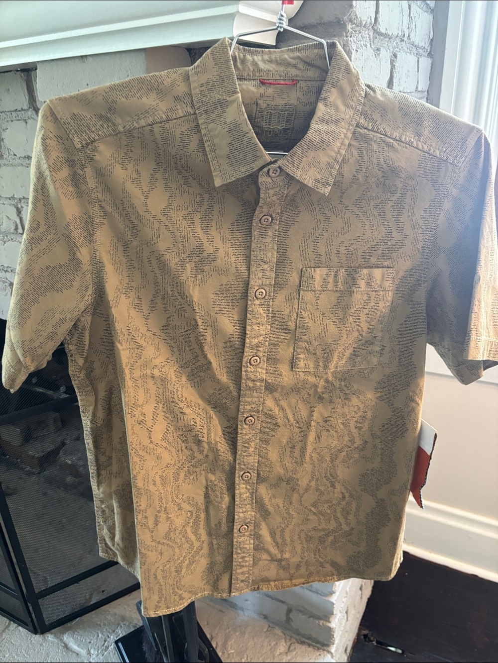 Topo Designs dirt Desert Shirt Tan Short-Sleeve Button-Up Shirt